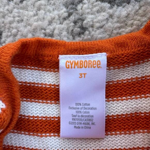 Gymboree Pumpkin Striped Sweater Dress 3T - Picture 6 of 9